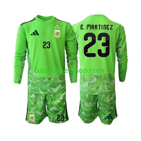 Günstige Fußball Trikotsatz Argentinien Emiliano Martinez 23 Torwart Kinder Ausweichtrikot World Cup 2026 Langarm Günstige Fußball Trikotsatz Argentinien Emiliano Martinez 23 Torwart Kinder Ausweichtrikot World Cup 2026 Langarm