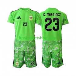 Günstige Fußball Trikotsatz Argentinien Emiliano Martinez 23 Torwart Kinder Ausweichtrikot World Cup 2026 Kurzarm