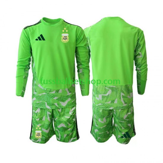 Günstige Fußball Trikotsatz Argentinien Torwart Kinder Ausweichtrikot World Cup 2026 Langarm