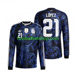 Günstige Fußball Trikotsatz Argentinien Jose Manuel Lopez 21 Herren Auswärtstrikot World Cup 2026 Langarm