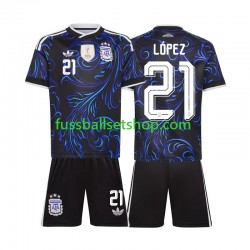 Günstige Fußball Trikotsatz Argentinien Jose Manuel Lopez 21 Kinder Auswärtstrikot World Cup 2026 Kurzarm