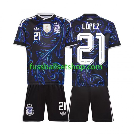 Günstige Fußball Trikotsatz Argentinien Jose Manuel Lopez 21 Kinder Auswärtstrikot World Cup 2026 Kurzarm