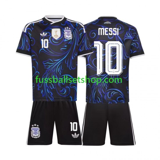 Günstige Fußball Trikotsatz Argentinien Lionel Messi 10 Kinder Auswärtstrikot World Cup 2026 Kurzarm