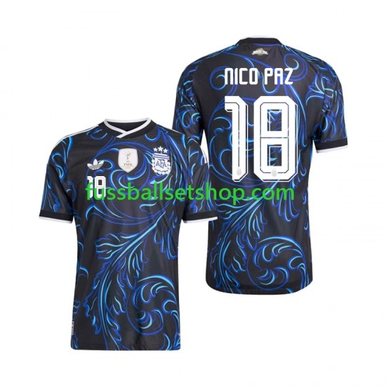 Günstige Fußball Trikotsatz Argentinien Nico Paz 18 Herren Auswärtstrikot World Cup 2026 Kurzarm