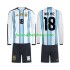 Günstige Fußball Trikotsatz Argentinien Nico Paz 18 Kinder Heimtrikot World Cup 2026 Langarm