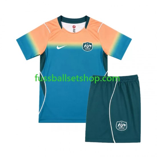 Günstige Fußball Trikotsatz Australien Kinder Auswärtstrikot World Cup 2026 Kurzarm
