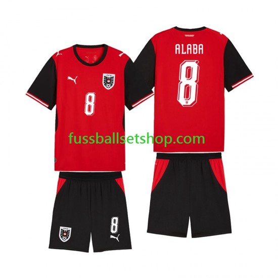 Günstige Fußball Trikotsatz Österreich David Alaba 8 Kinder Heimtrikot World Cup 2026 Kurzarm Günstige Fußball Trikotsatz Österreich David Alaba 8 Kinder Heimtrikot World Cup 2026 Kurzarm