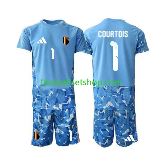 Günstige Fußball Trikotsatz Belgien Thibaut Courtois 1 Torwart Kinder Heimtrikot World Cup 2026 Kurzarm