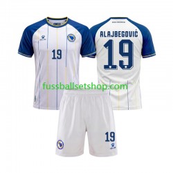 Günstige Fußball Trikotsatz Bosnien-Herzegowina Kerim Alajbegovic 19 Kinder Auswärtstrikot World Cup 2026 Kurzarm