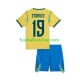Günstige Fußball Trikotsatz Brasilien Endrick 19 Kinder Heimtrikot World Cup 2026 Kurzarm