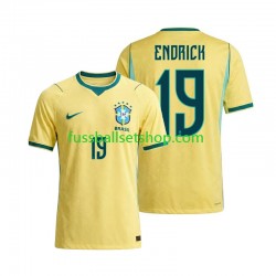 Günstige Fußball Trikotsatz Brasilien Endrick 19 Herren Heimtrikot World Cup 2026 Kurzarm