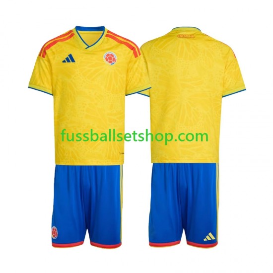 Günstige Fußball Trikotsatz Kolumbien Kinder Heimtrikot World Cup 2026 Kurzarm