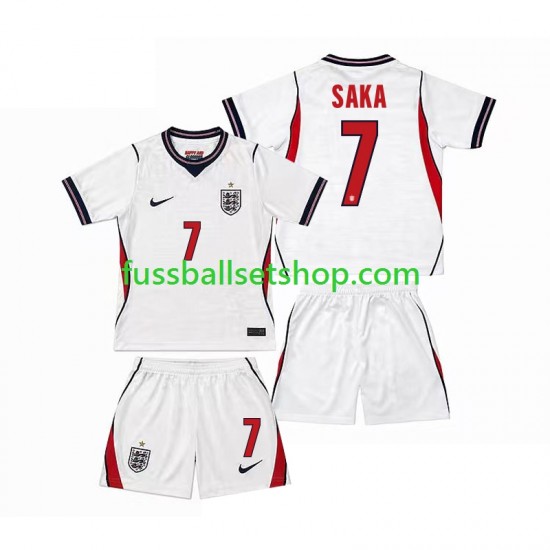 Günstige Fußball Trikotsatz England Bukayo Saka 7 Kinder Heimtrikot World Cup 2026 Kurzarm