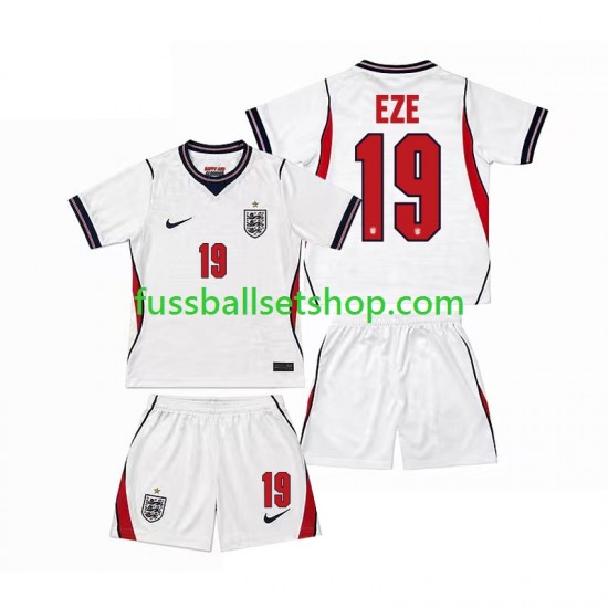 Günstige Fußball Trikotsatz England Eberechi Eze 19 Kinder Heimtrikot World Cup 2026 Kurzarm