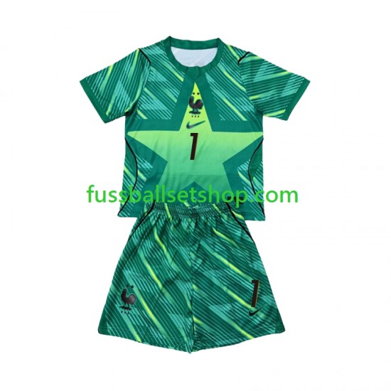 Günstige Fußball Trikotsatz Frankreich Brice Samba 1 Torwart Kinder Ausweichtrikot World Cup 2026 Kurzarm