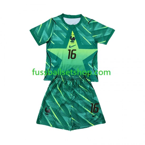 Günstige Fußball Trikotsatz Frankreich Mike Maignan 16 Torwart Kinder Ausweichtrikot World Cup 2026 Kurzarm
