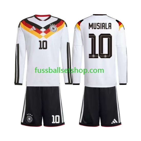 Günstige Fußball Trikotsatz Deutschland Jamal Musiala 10 Kinder Heimtrikot World Cup 2026 Langarm Günstige Fußball Trikotsatz Deutschland Jamal Musiala 10 Kinder Heimtrikot World Cup 2026 Langarm