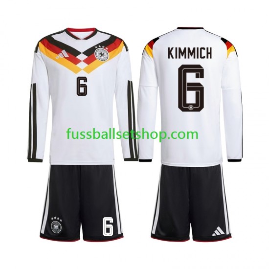 Günstige Fußball Trikotsatz Deutschland Joshua Kimmich 6 Kinder Heimtrikot World Cup 2026 Langarm Günstige Fußball Trikotsatz Deutschland Joshua Kimmich 6 Kinder Heimtrikot World Cup 2026 Langarm
