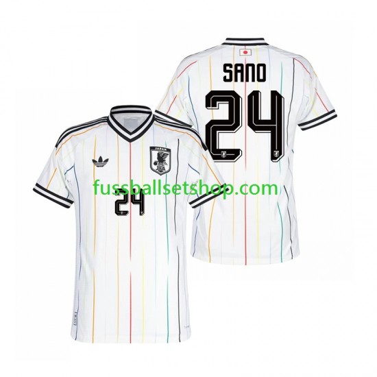 Günstige Fußball Trikotsatz Japan Kaishu Sano 24 Herren Auswärtstrikot World Cup 2026 Kurzarm