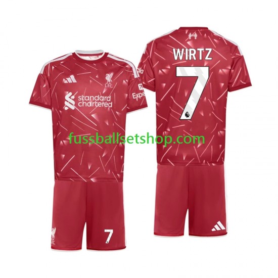 Günstige Fußball Trikotsatz Liverpool Florian Wirtz 7 Kinder Heimtrikot 2026-2027 Kurzarm Günstige Fußball Trikotsatz Liverpool Florian Wirtz 7 Kinder Heimtrikot 2026-2027 Kurzarm