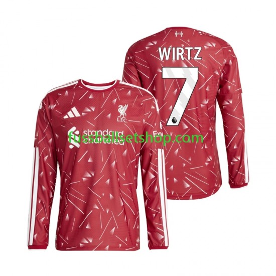 Günstige Fußball Trikotsatz Liverpool Florian Wirtz 7 Herren Heimtrikot 2026-2027 Langarm Günstige Fußball Trikotsatz Liverpool Florian Wirtz 7 Herren Heimtrikot 2026-2027 Langarm