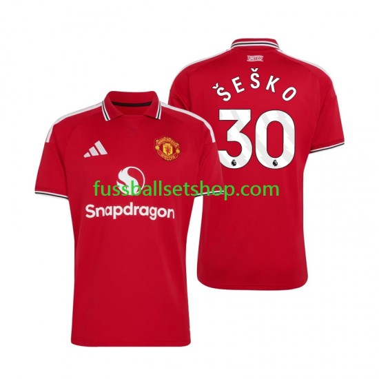 Günstige Fußball Trikotsatz Manchester United Benjamin Sesko 30 Herren Heimtrikot 2026-2027 Kurzarm Günstige Fußball Trikotsatz Manchester United Benjamin Sesko 30 Herren Heimtrikot 2026-2027 Kurzarm
