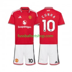Günstige Fußball Trikotsatz Manchester United Matheus Cunha 10 Kinder Heimtrikot 2026-2027 Kurzarm