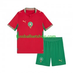 Günstige Fußball Trikotsatz Marokko Kinder Heimtrikot 2026 Kurzarm