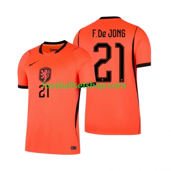 Günstige Fußball Trikotsatz Niederlande Frenkie de Jong 21 Herren Heimtrikot World Cup 2026 Kurzarm