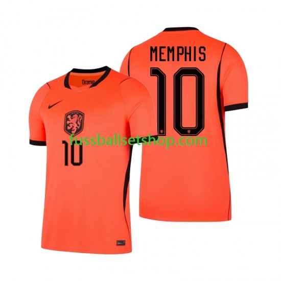 Günstige Fußball Trikotsatz Niederlande Memphis Depay 10 Herren Heimtrikot World Cup 2026 Kurzarm