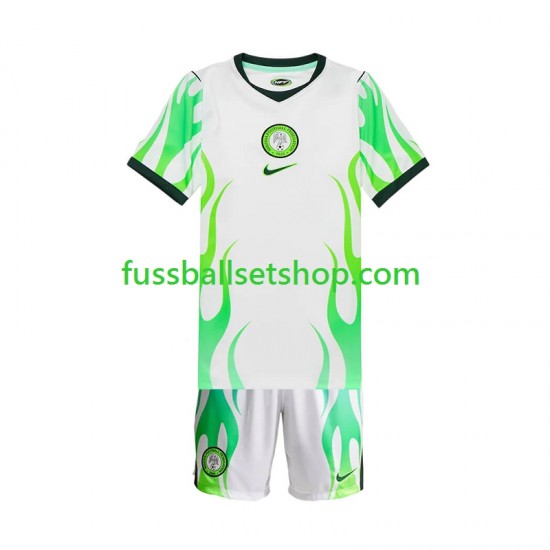 Günstige Fußball Trikotsatz Nigeria Kinder Auswärtstrikot 2026 Kurzarm