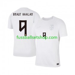 Günstige Fußball Trikotsatz Norwegen Braut Haaland 9 Herren Ausweichtrikot World Cup 2026 Kurzarm