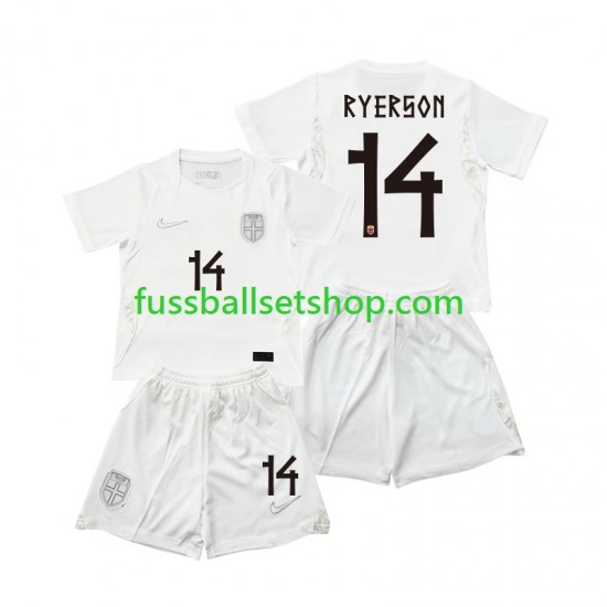 Günstige Fußball Trikotsatz Norwegen Julian Ryerson 14 Kinder Ausweichtrikot World Cup 2026 Kurzarm