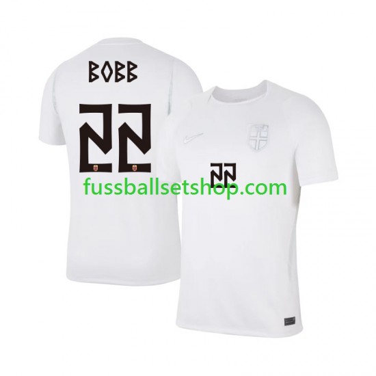 Günstige Fußball Trikotsatz Norwegen Oscar Bobb 22 Herren Ausweichtrikot World Cup 2026 Kurzarm