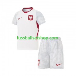 Günstige Fußball Trikotsatz Polen Kinder Heimtrikot World Cup 2026 Kurzarm