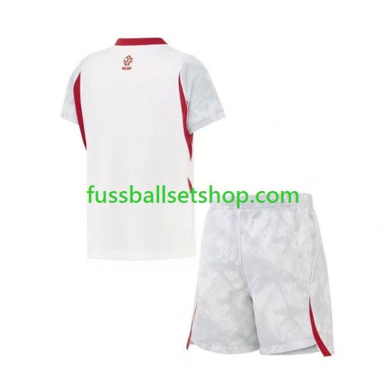 Günstige Fußball Trikotsatz Polen Kinder Heimtrikot World Cup 2026 Kurzarm
