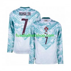 Günstige Fußball Trikotsatz Portugal Cristiano Ronaldo 7 Herren Auswärtstrikot World Cup 2026 Langarm