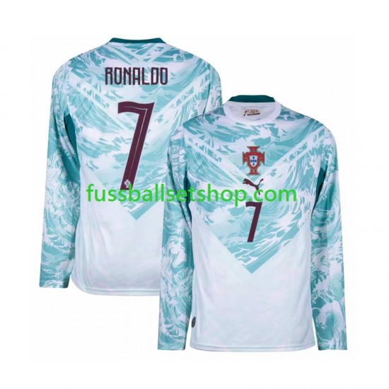 Günstige Fußball Trikotsatz Portugal Cristiano Ronaldo 7 Herren Auswärtstrikot World Cup 2026 Langarm
