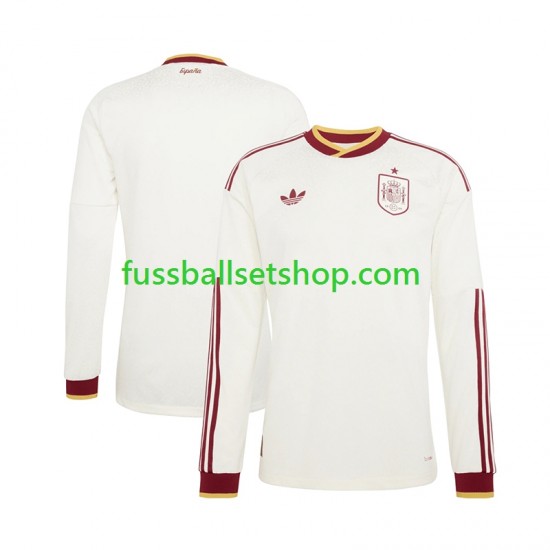 Günstige Fußball Trikotsatz Spanien Herren Auswärtstrikot World Cup 2026 Langarm
