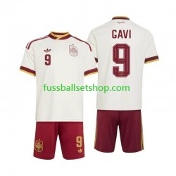 Günstige Fußball Trikotsatz Spanien Gavi 9 Kinder Auswärtstrikot World Cup 2026 Kurzarm