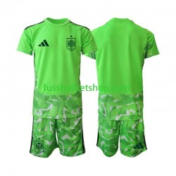 Günstige Fußball Trikotsatz Spanien 6th Green color Torwart Kinder World Cup 2026 Kurzarm
