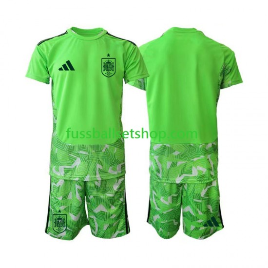Günstige Fußball Trikotsatz Spanien 6th Green color Torwart Kinder World Cup 2026 Kurzarm