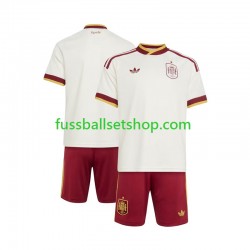Günstige Fußball Trikotsatz Spanien Kinder Auswärtstrikot World Cup 2026 Kurzarm