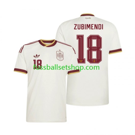 Günstige Fußball Trikotsatz Spanien Martin Zubimendi 18 Herren Auswärtstrikot World Cup 2026 Kurzarm