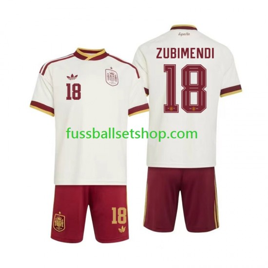 Günstige Fußball Trikotsatz Spanien Martin Zubimendi 18 Kinder Auswärtstrikot World Cup 2026 Kurzarm Günstige Fußball Trikotsatz Spanien Martin Zubimendi 18 Kinder Auswärtstrikot World Cup 2026 Kurzarm