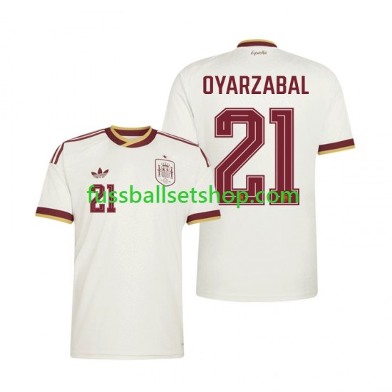 Günstige Fußball Trikotsatz Spanien Mikel Oyarzabal 21 Herren Auswärtstrikot World Cup 2026 Kurzarm