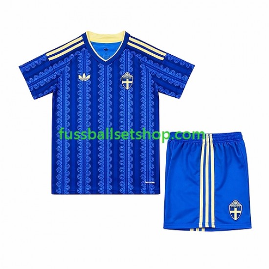 Günstige Fußball Trikotsatz Schweden Kinder Auswärtstrikot World Cup 2026 Kurzarm Günstige Fußball Trikotsatz Schweden Kinder Auswärtstrikot World Cup 2026 Kurzarm