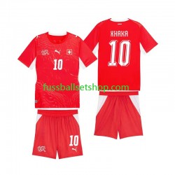 Günstige Fußball Trikotsatz Schweiz Granit Xhaka 10 Kinder Heimtrikot World Cup 2026 Kurzarm