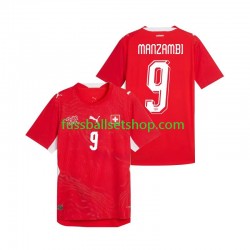 Günstige Fußball Trikotsatz Schweiz Johan Manzambi 9 Herren Heimtrikot World Cup 2026 Kurzarm