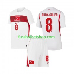 Günstige Fußball Trikotsatz Türkei Arda Guler 8 Kinder Auswärtstrikot World Cup 2026 Kurzarm